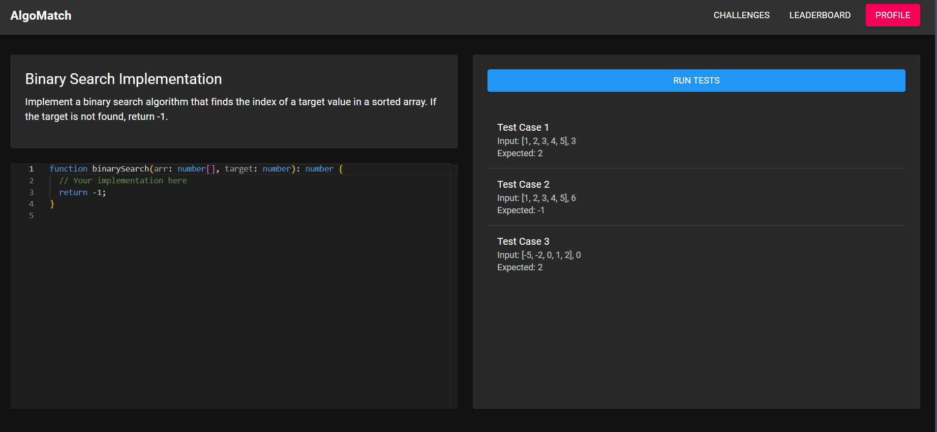 algomatch website preview image