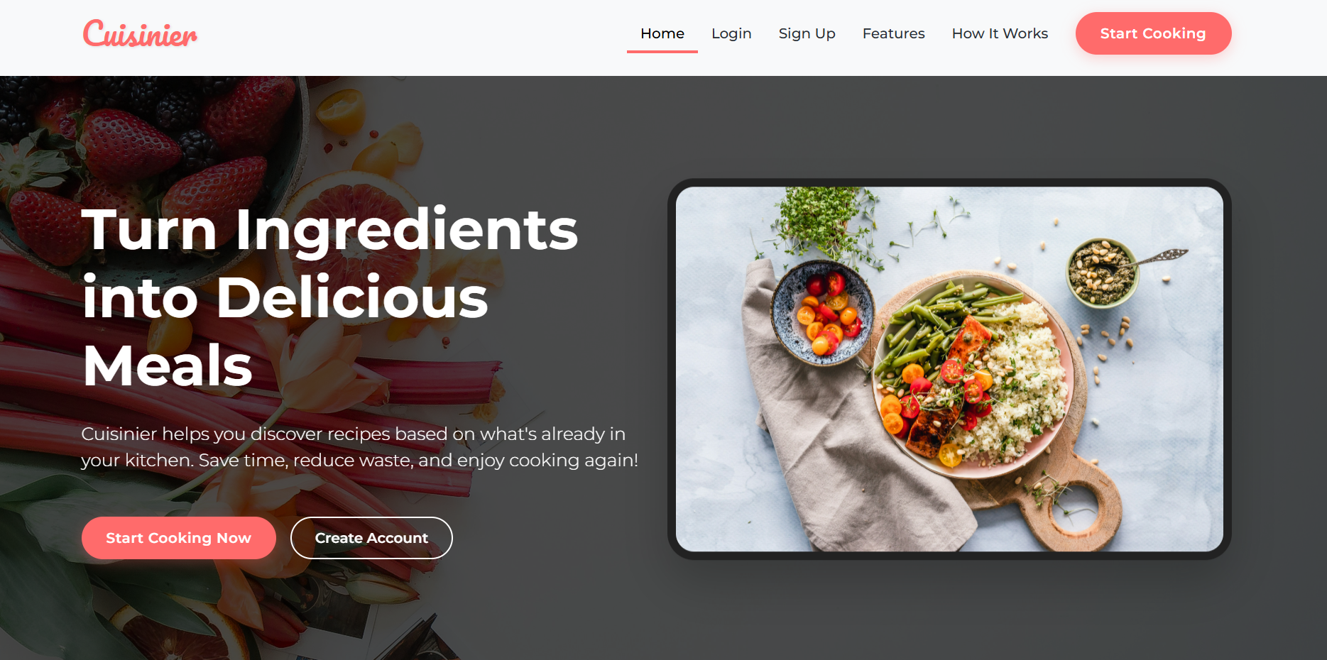 cusinier website preview image